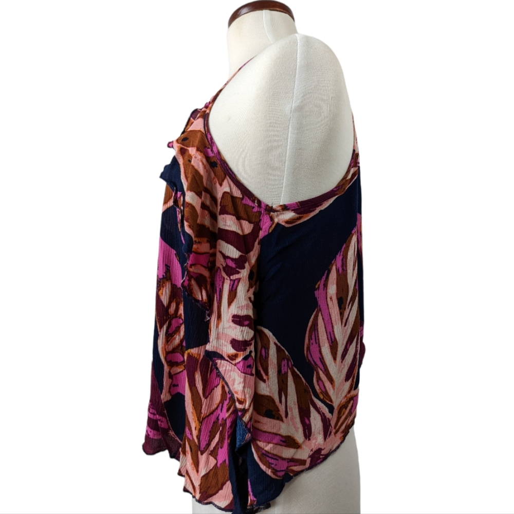Mossimo Ruffle Tank Top Split Back Size Small - Picture 4 of 7